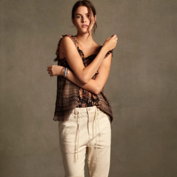 Anthropologie Olympia Pintucked Blouse Size L - Picture 2 of 9